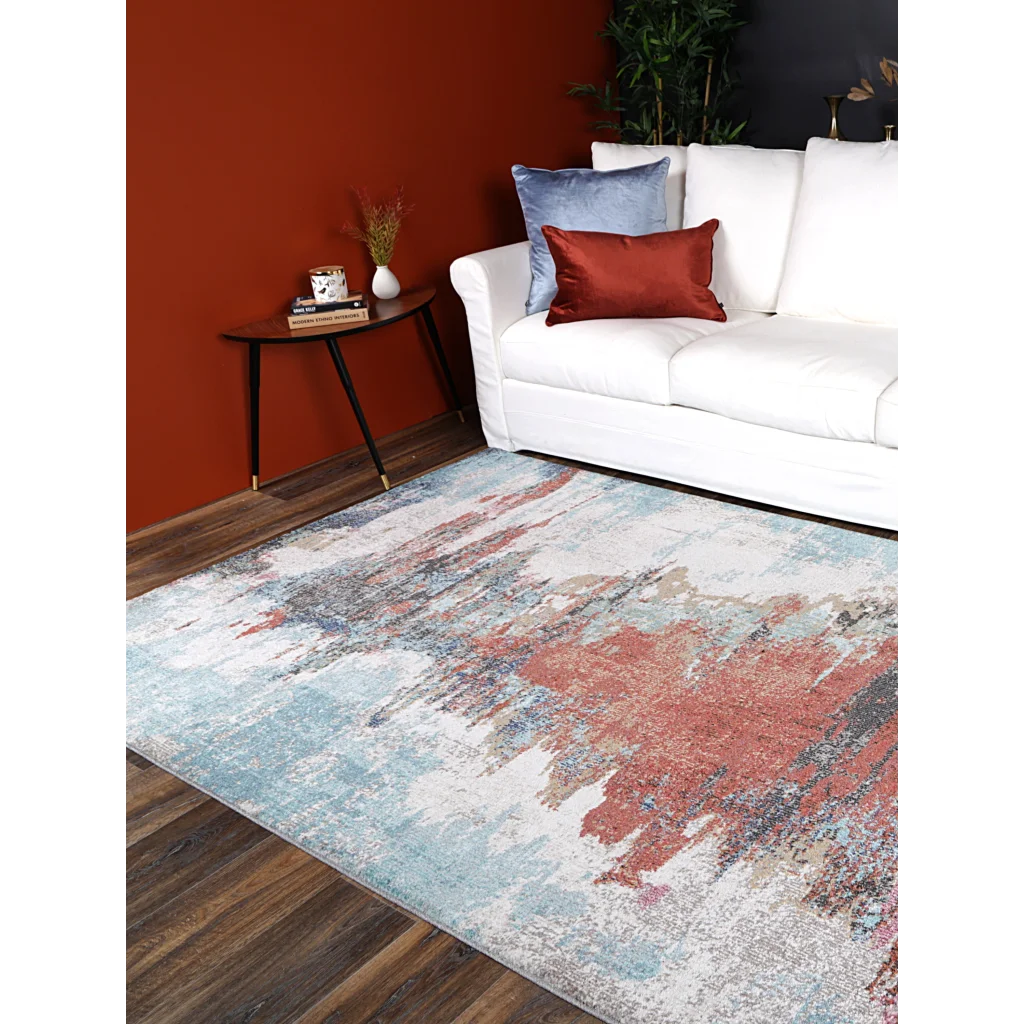 Salsa Jorge Blue Terracotta Abstract Rug - 160x230 - Home &