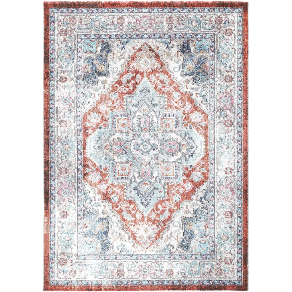 Salsa Seo Terracotta Ivory Transitional Rug - 160x230