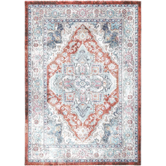 Salsa Seo Terracotta Ivory Transitional Rug - 160x230