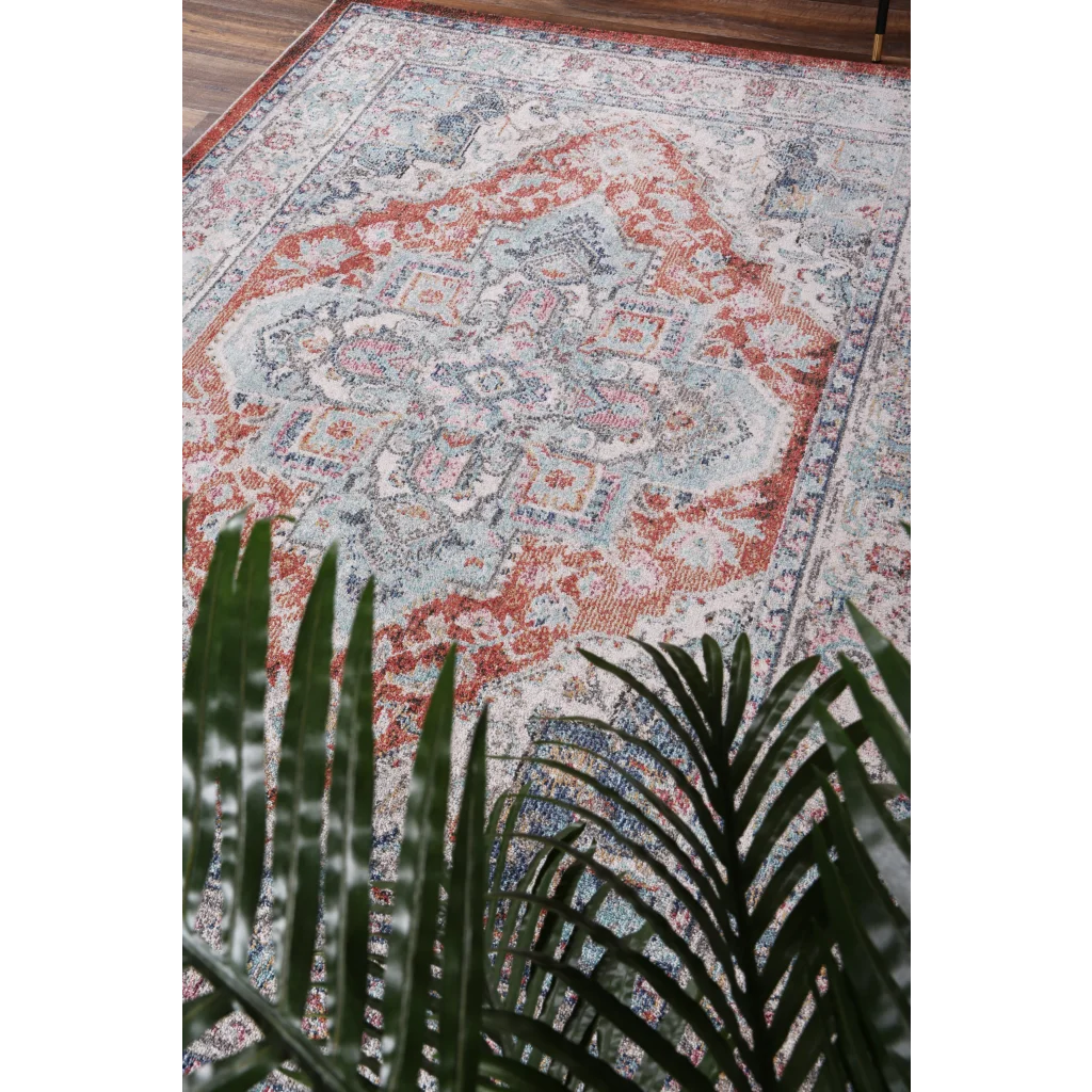 Salsa Seo Terracotta Ivory Transitional Rug - 160x230