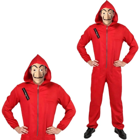 Salvador Dali La Casa De Papel Money Heist Red Jumpsuit