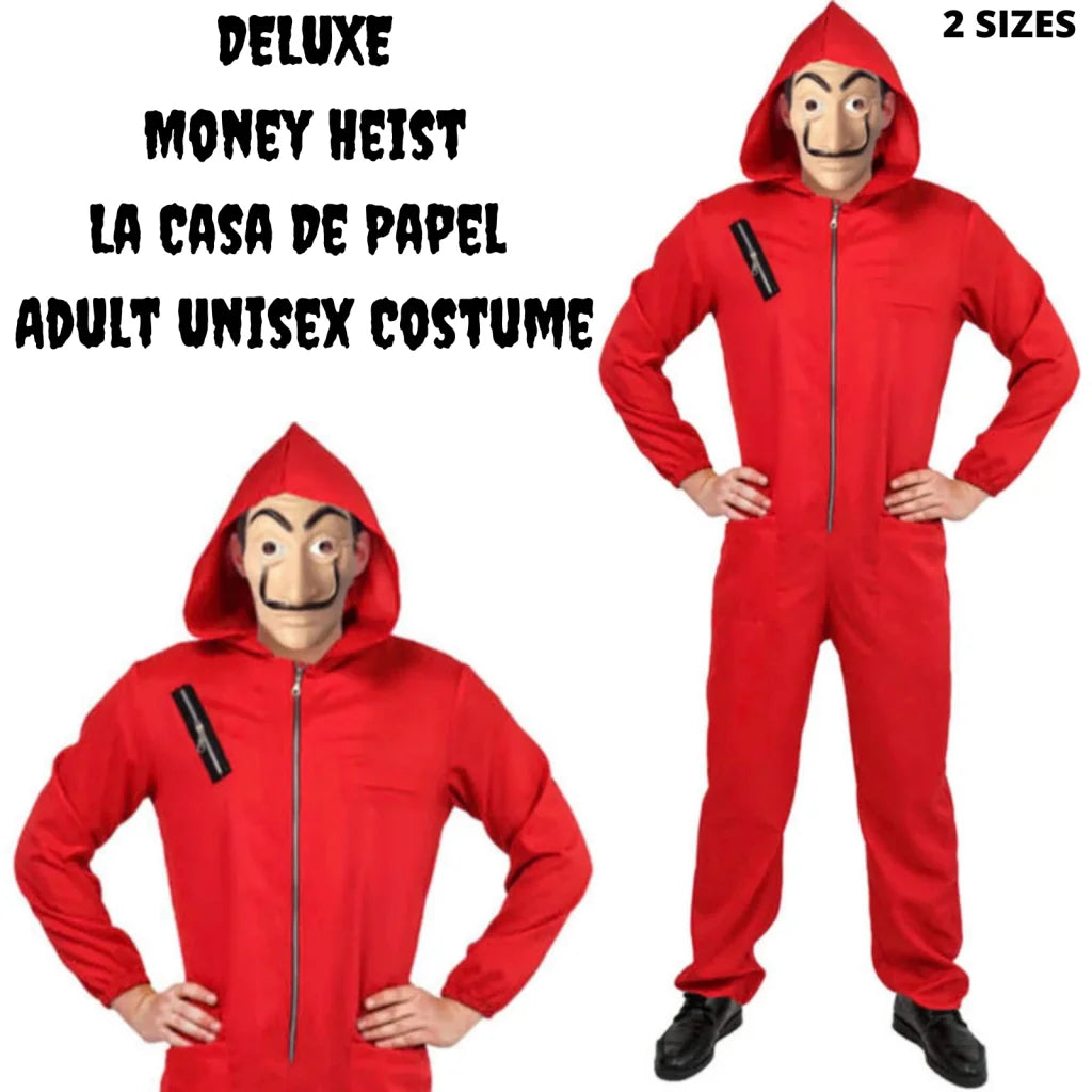 Salvador Dali La Casa De Papel Money Heist Red Jumpsuit