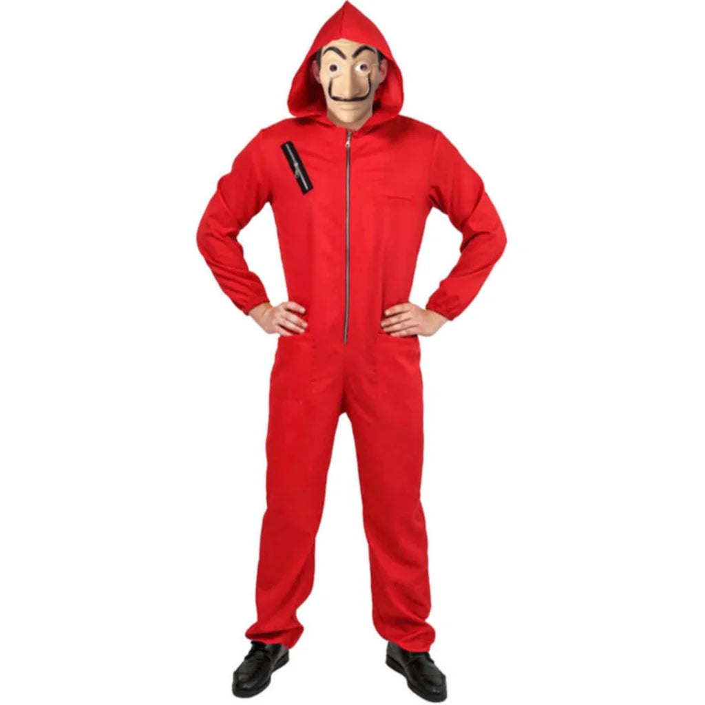 Salvador Dali La Casa De Papel Money Heist Red Jumpsuit