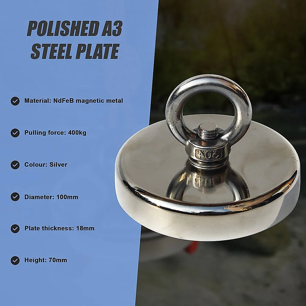 Salvage Strong Recovery Magnet 400Kg Neodymium Hook