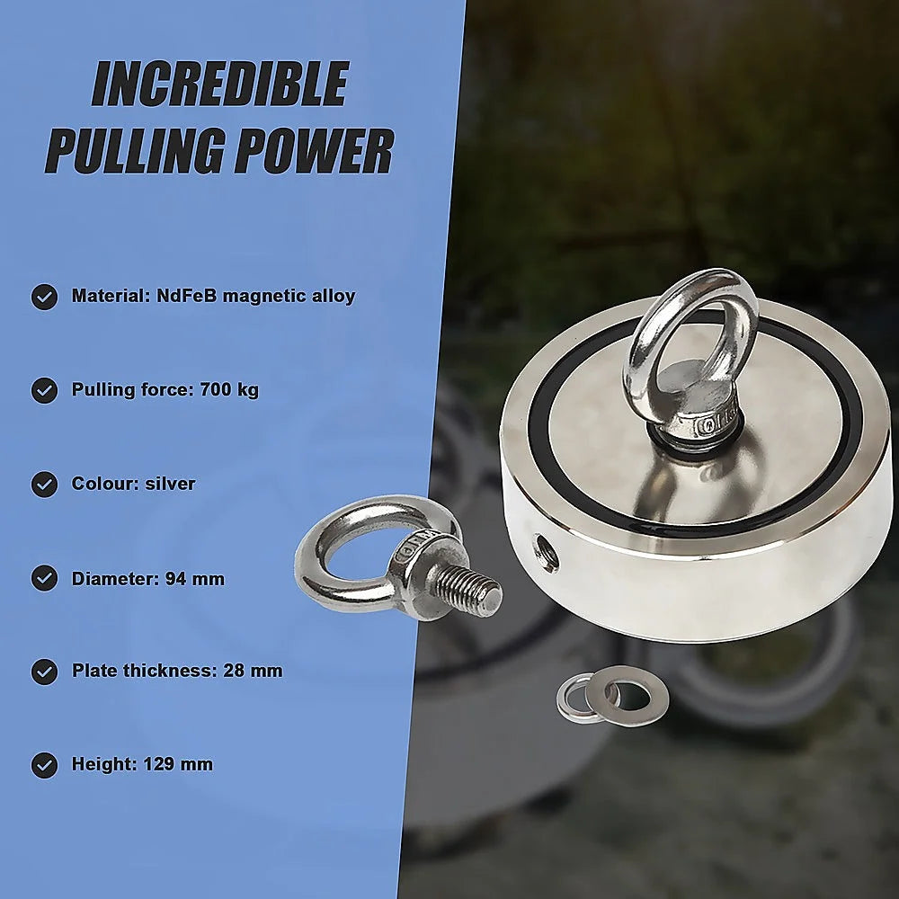 Salvage Strong Recovery Magnet 700Kg Neodymium Hook