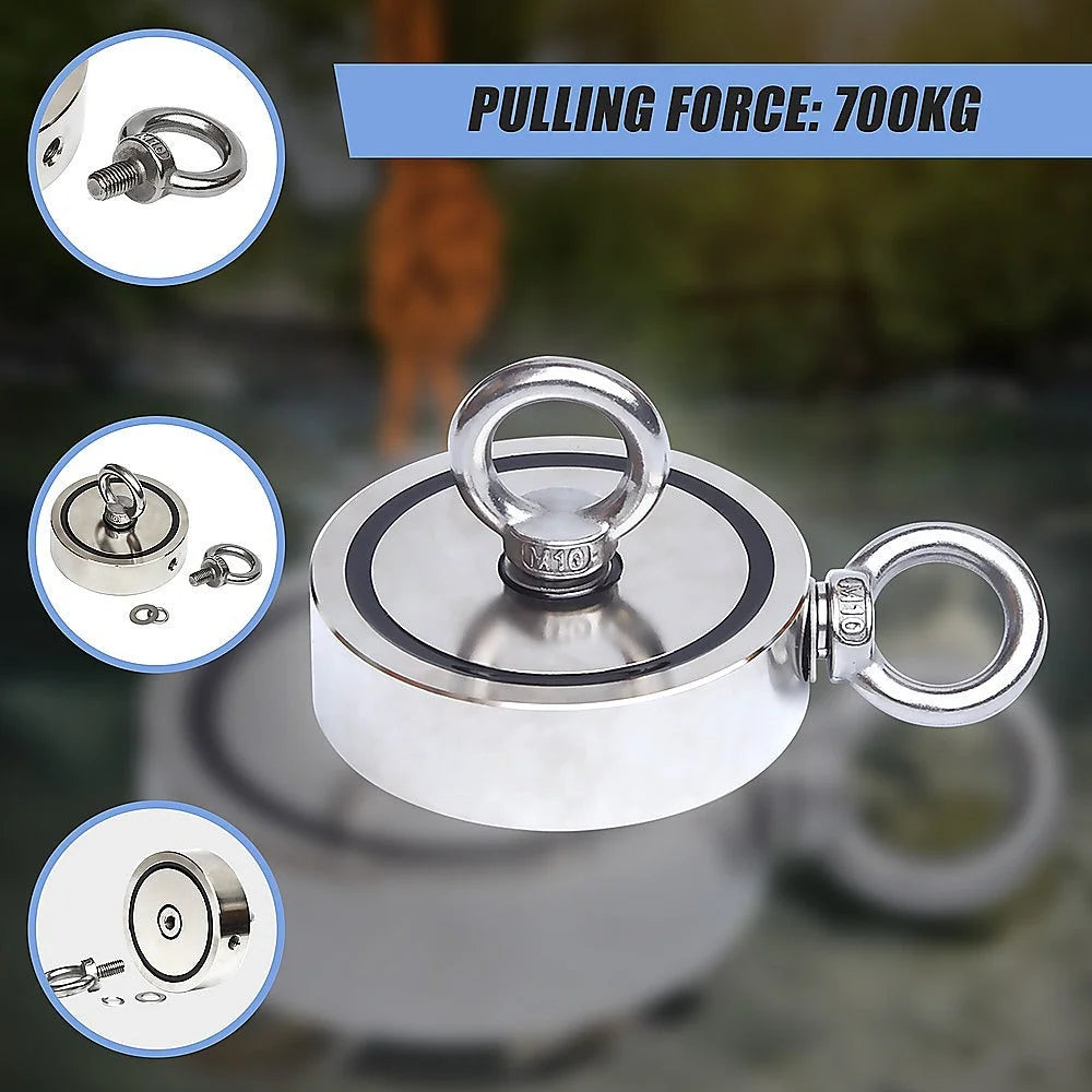 Salvage Strong Recovery Magnet 700Kg Neodymium Hook