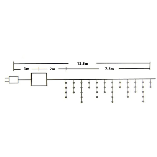 Samland 200 LED Memory Icicle Christmas Rope Light