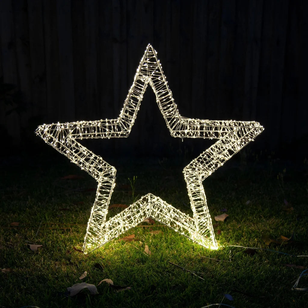 Samland 3D Frame Led Star Warm White for Christmas