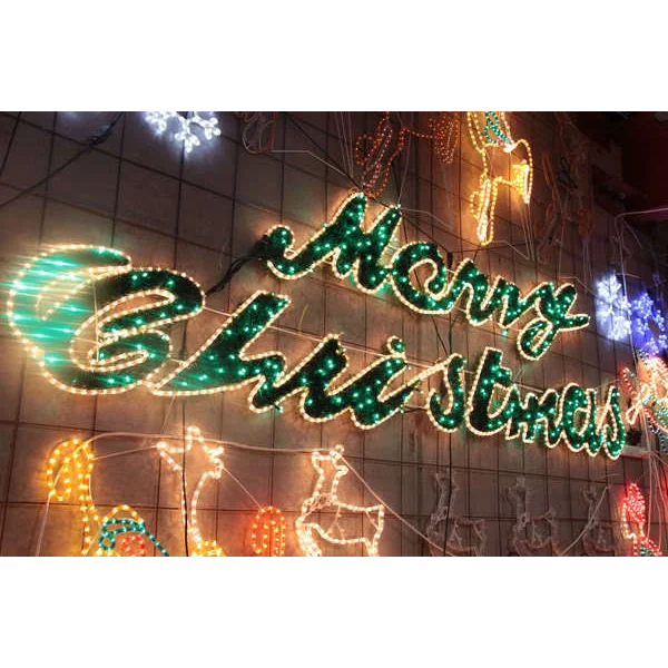 Samland 5.5m Merry Christmas Sign Led Rope Light Commercial