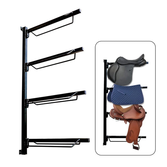 Samland Foldable 4-Tier Saddle Rack Wall Mounted Saddle