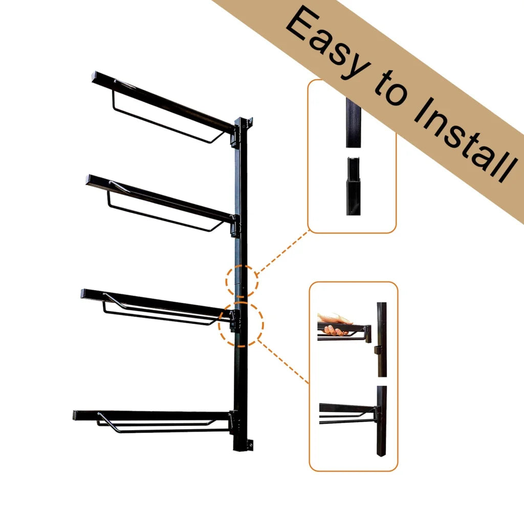 Samland Foldable 4-Tier Saddle Rack Wall Mounted Saddle