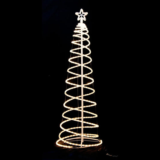 Samland Led 185cm Spiral Rope Light Christmas Tree Star