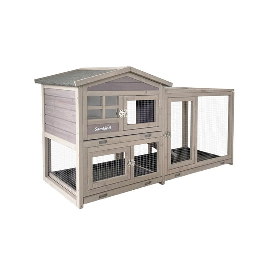 Samland Rabbit Hutch Cage Indoor and Outdoor Chicken Coop