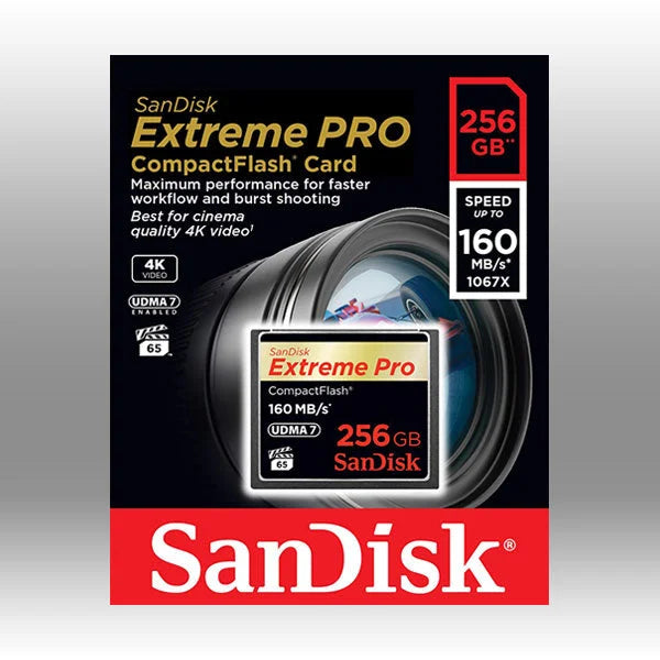 SanDisk Extreme Pro CompactFlash 256GB 160MB/s