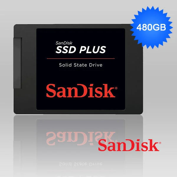 SanDisk SSD Plus 480GB 2.5 Inch SATA III SSD - SDSSDA-480G