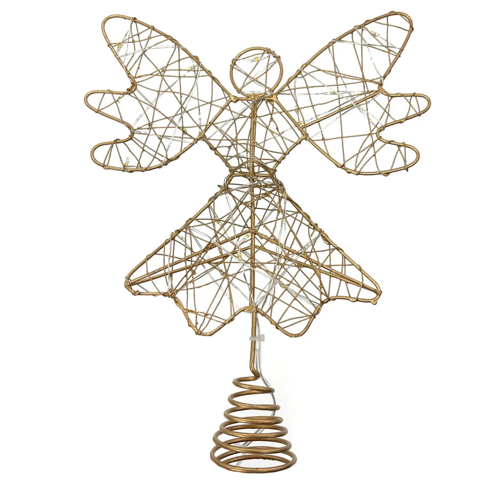 Santa’s Helper Christmas Tree Angel Topper - Elegant