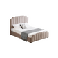 Santosa Champagne Velvet Bed - King - Furniture > Bedroom >