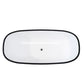 Sapphire Black Acrylic Freestanding Bath - Furniture >