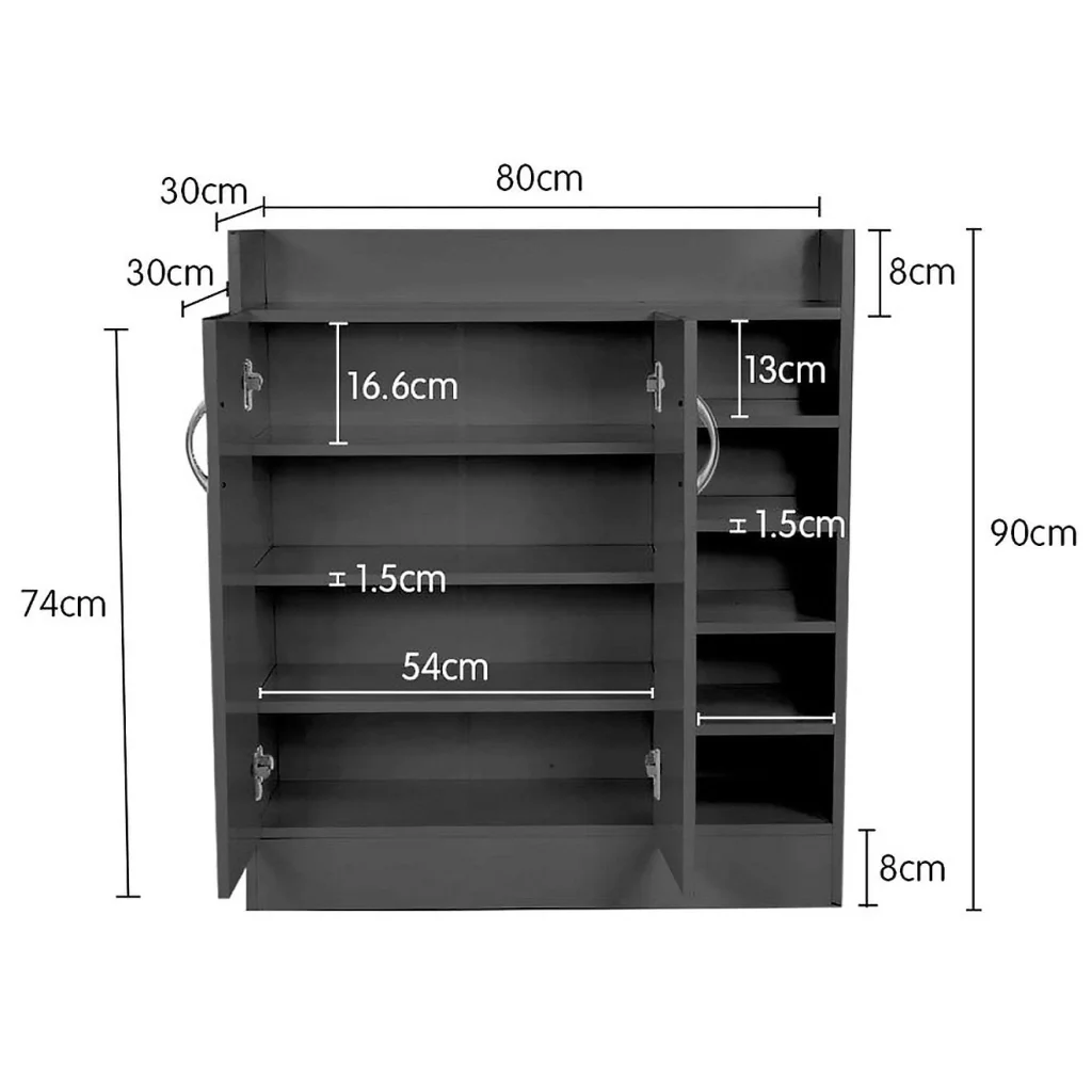 Sarantino 21 Pairs Shoe Cabinet Rack Storage Organiser 80 x