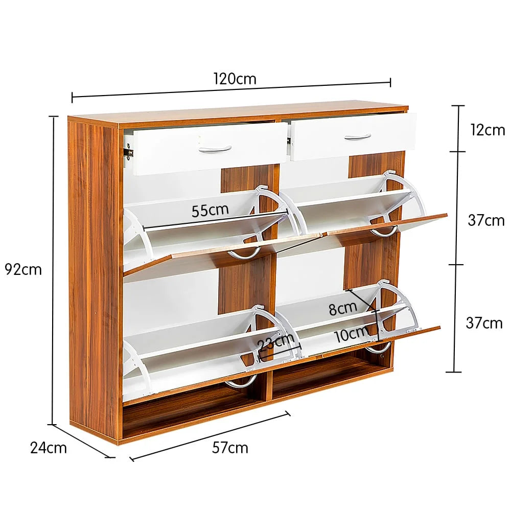 Sarantino 24 Pairs Shoe Cabinet Rack Storage Cupboard