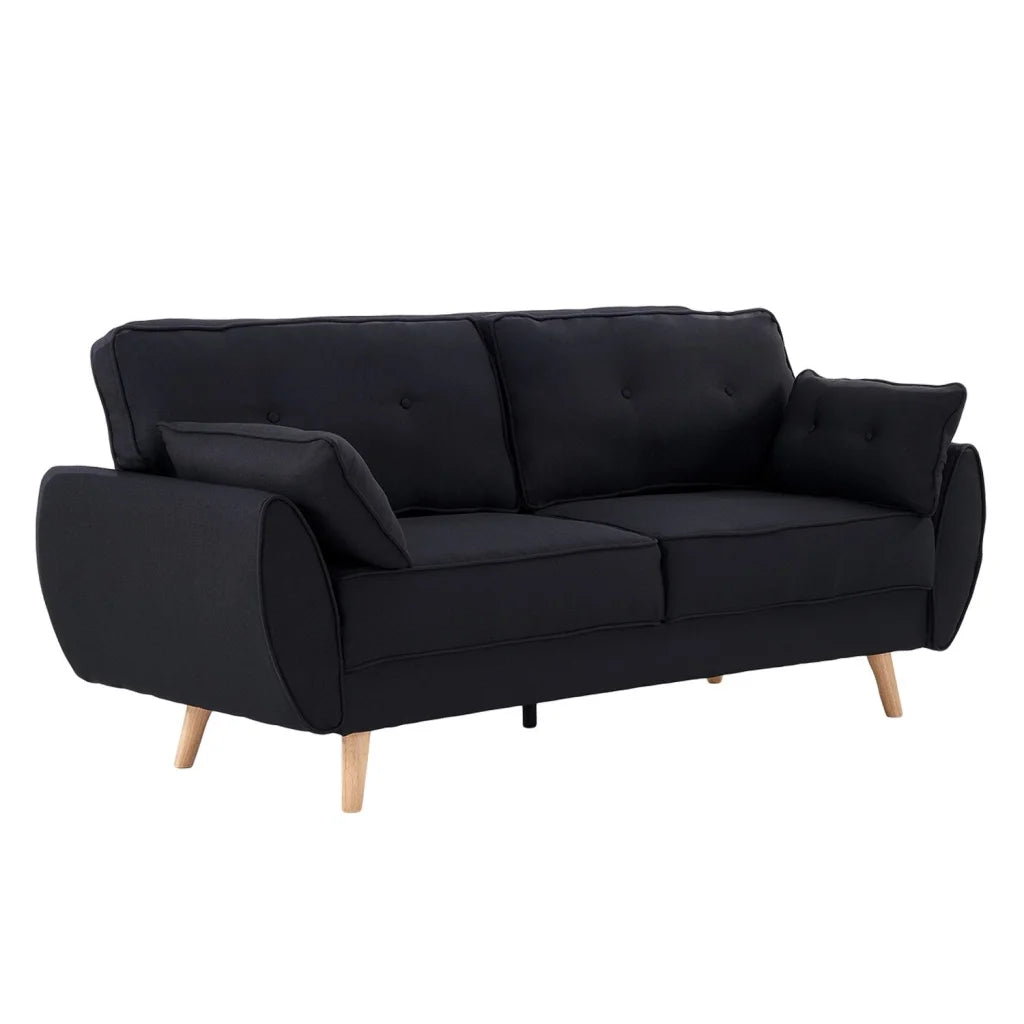 Sarantino 3 Seater Modular Linen Fabric Sofa Bed Couch