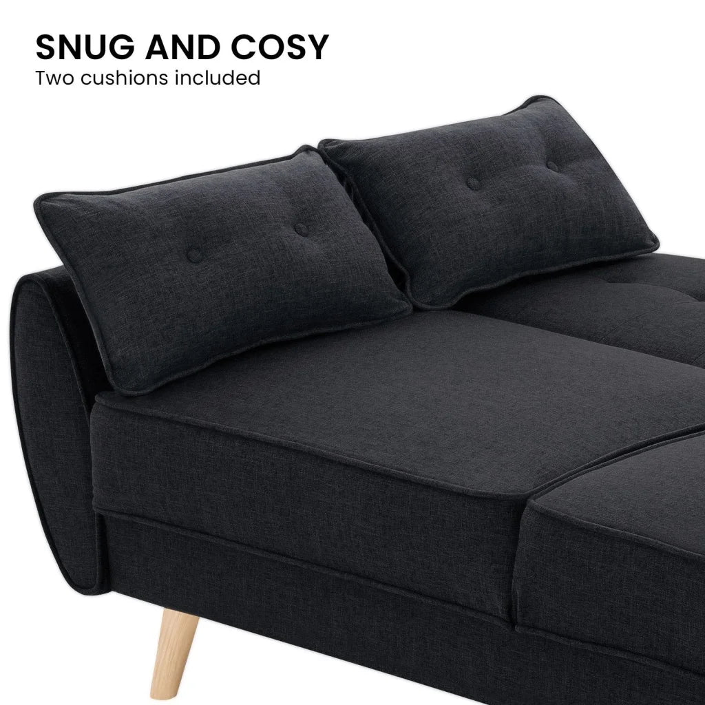 Sarantino 3 Seater Modular Linen Fabric Sofa Bed Couch