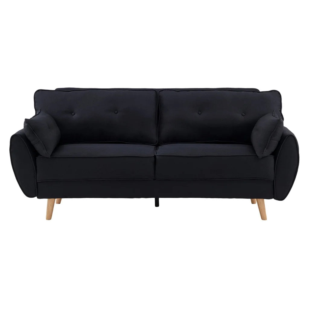 Sarantino 3 Seater Modular Linen Fabric Sofa Bed Couch