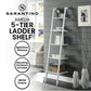 Sarantino Amelia 5-Tier Ladder Shelf in White - Furniture >