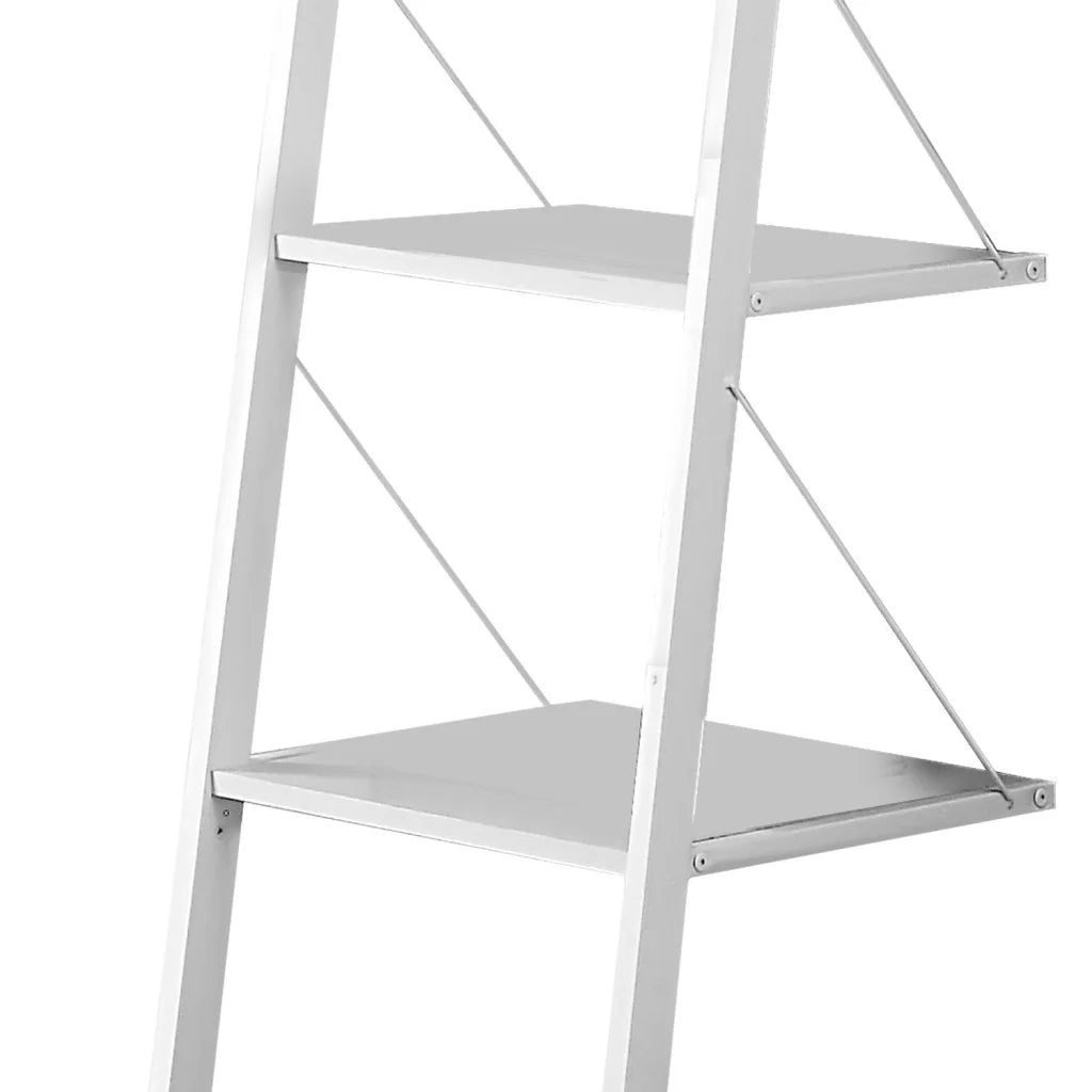 Sarantino Amelia 5-Tier Ladder Shelf in White - Furniture >