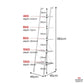 Sarantino Amelia 5-Tier Ladder Shelf in White - Furniture >