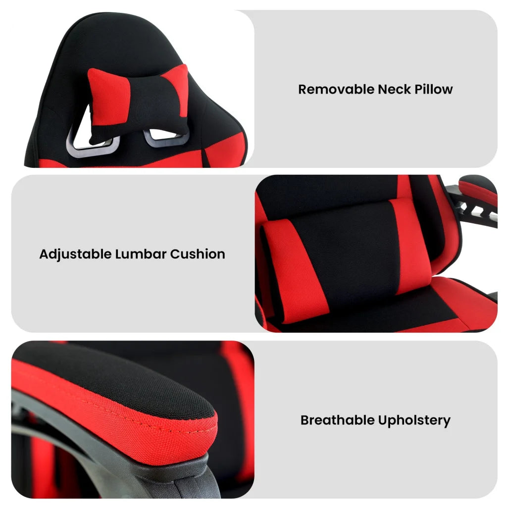 Sarantino Antre Kids Study Gaming Chair Black Red Computer