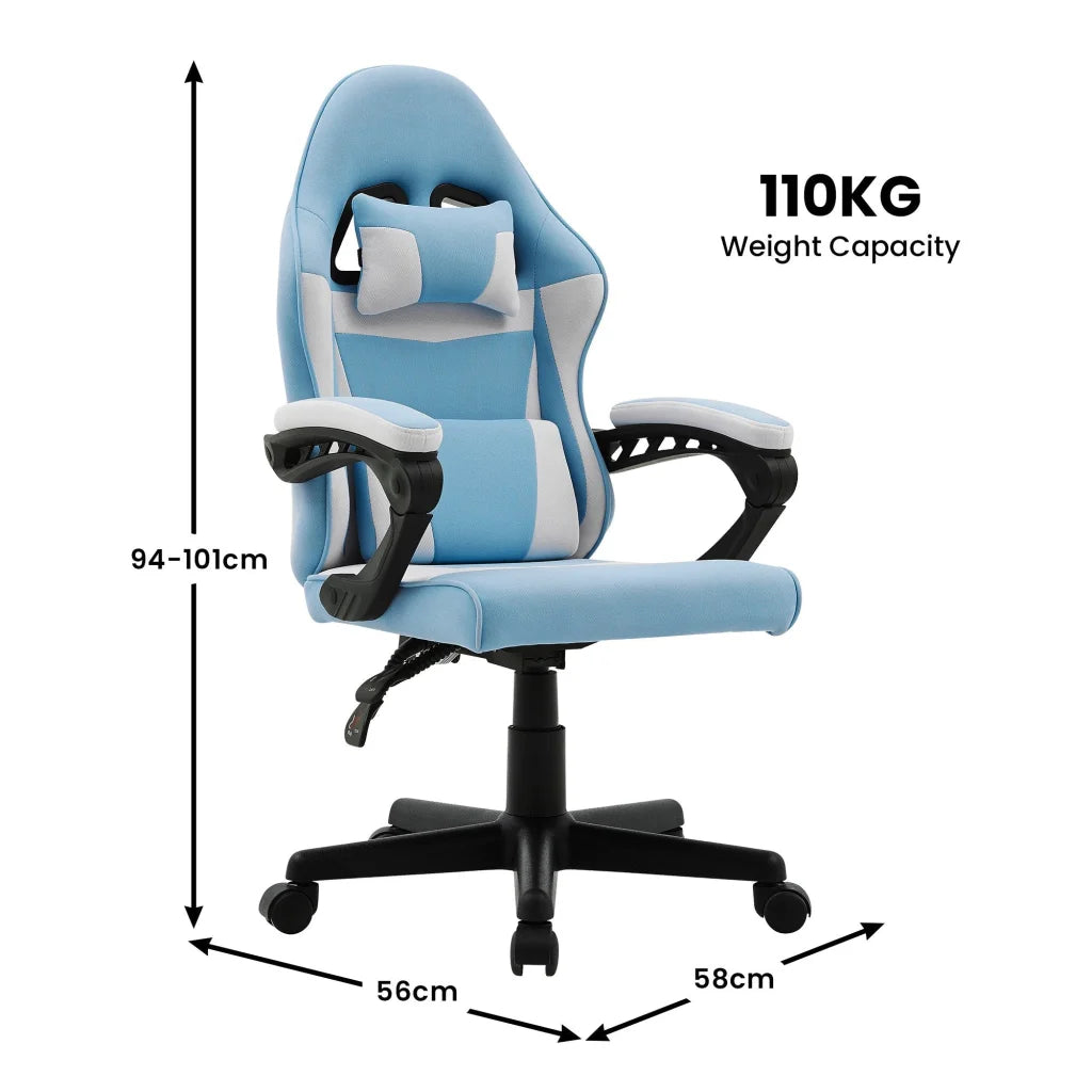 Sarantino Antre Kids Study Gaming Chair in Black and White