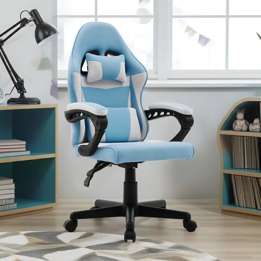 Sarantino Antre Kids Study Gaming Chair in Black and White