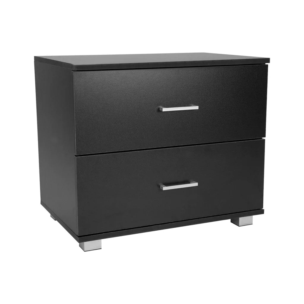 Sarantino Bedside Table Cabinet Storage Chest 2 Drawers