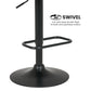 Sarantino Bentwood Walnut Barstool Leather Seat And Metal