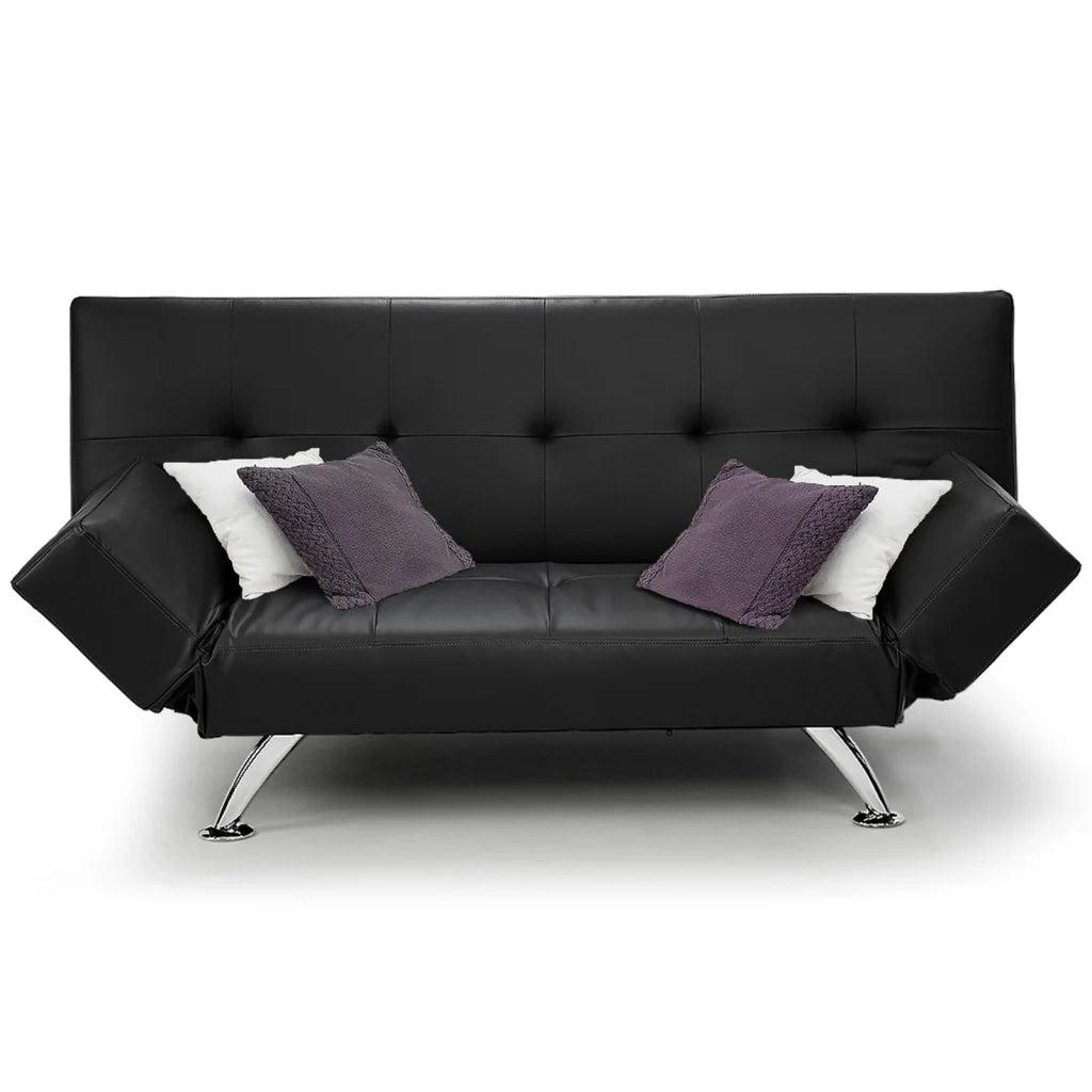Sarantino Brooklyn Sofa Bed Faux Leather Lounge Couch Futon