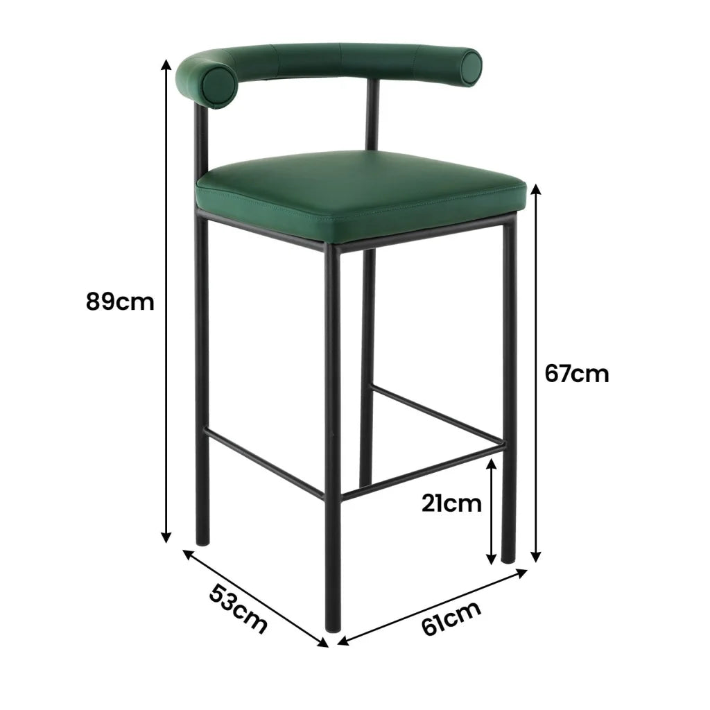 Sarantino Cedric Bar Stool W/ High-density Foam Upholstered