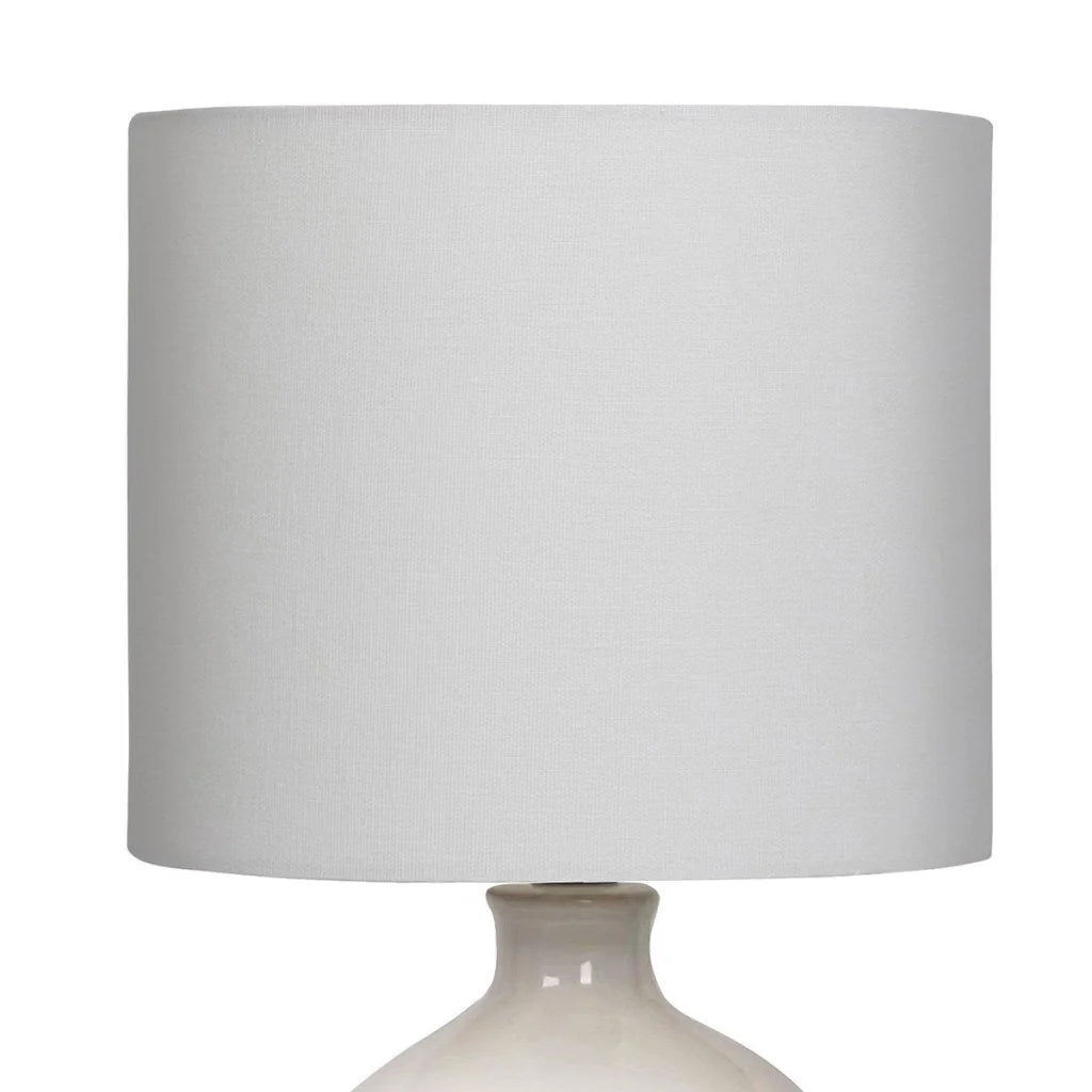 Sarantino Ceramic Table Lamp In Cream - Home & Garden >