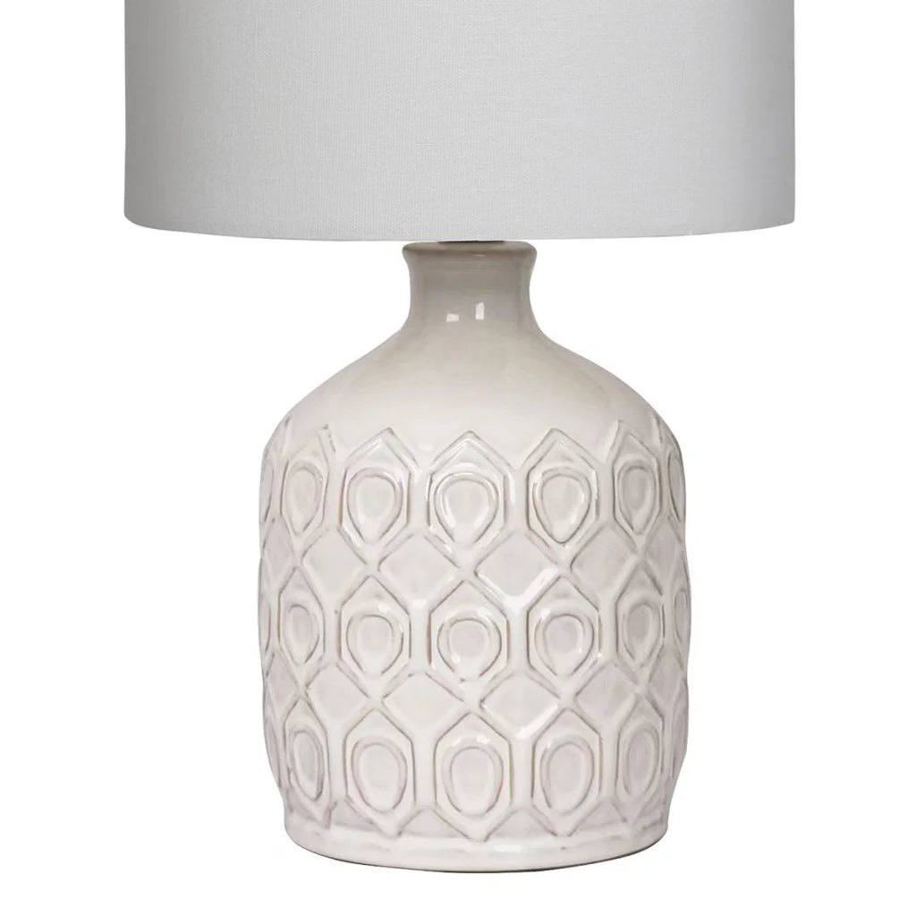 Sarantino Ceramic Table Lamp In Cream - Home & Garden >