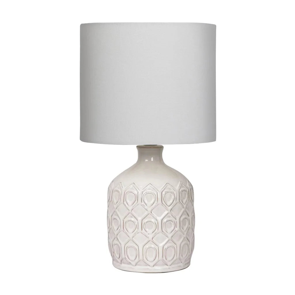 Sarantino Ceramic Table Lamp In Cream - Home & Garden >