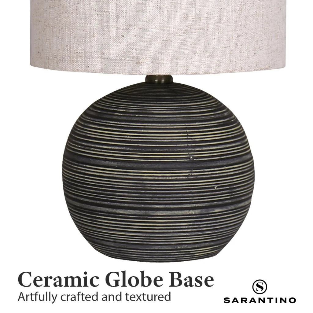 Sarantino Ceramic Table Lamp With Striped Pattern