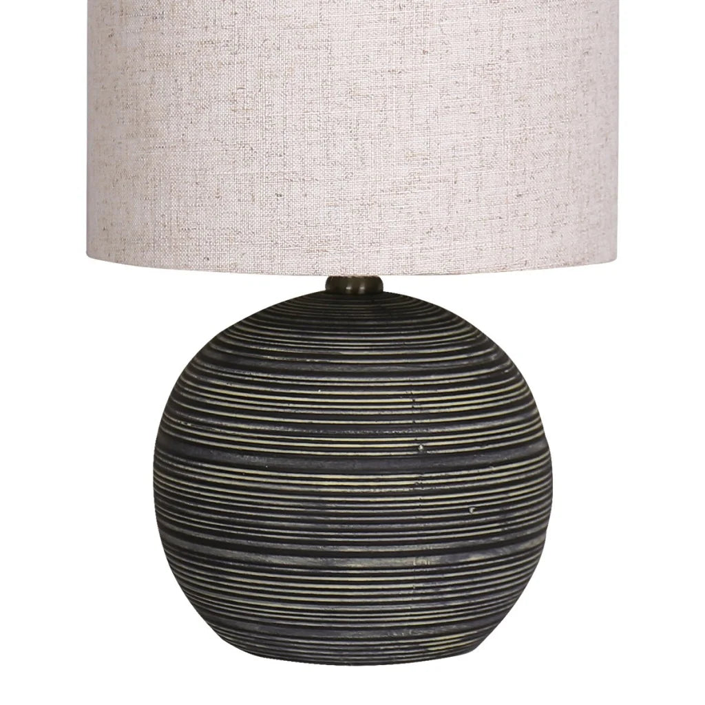 Sarantino Ceramic Table Lamp With Striped Pattern