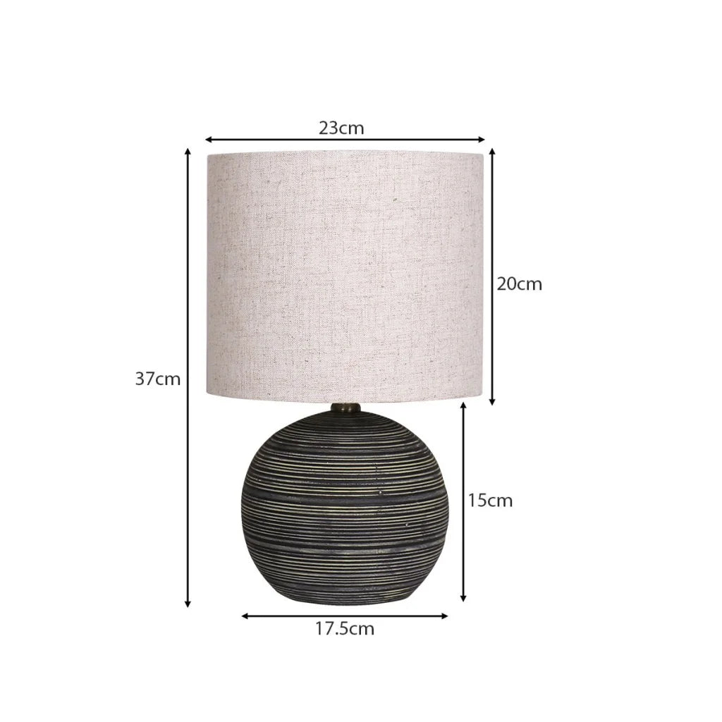 Sarantino Ceramic Table Lamp With Striped Pattern