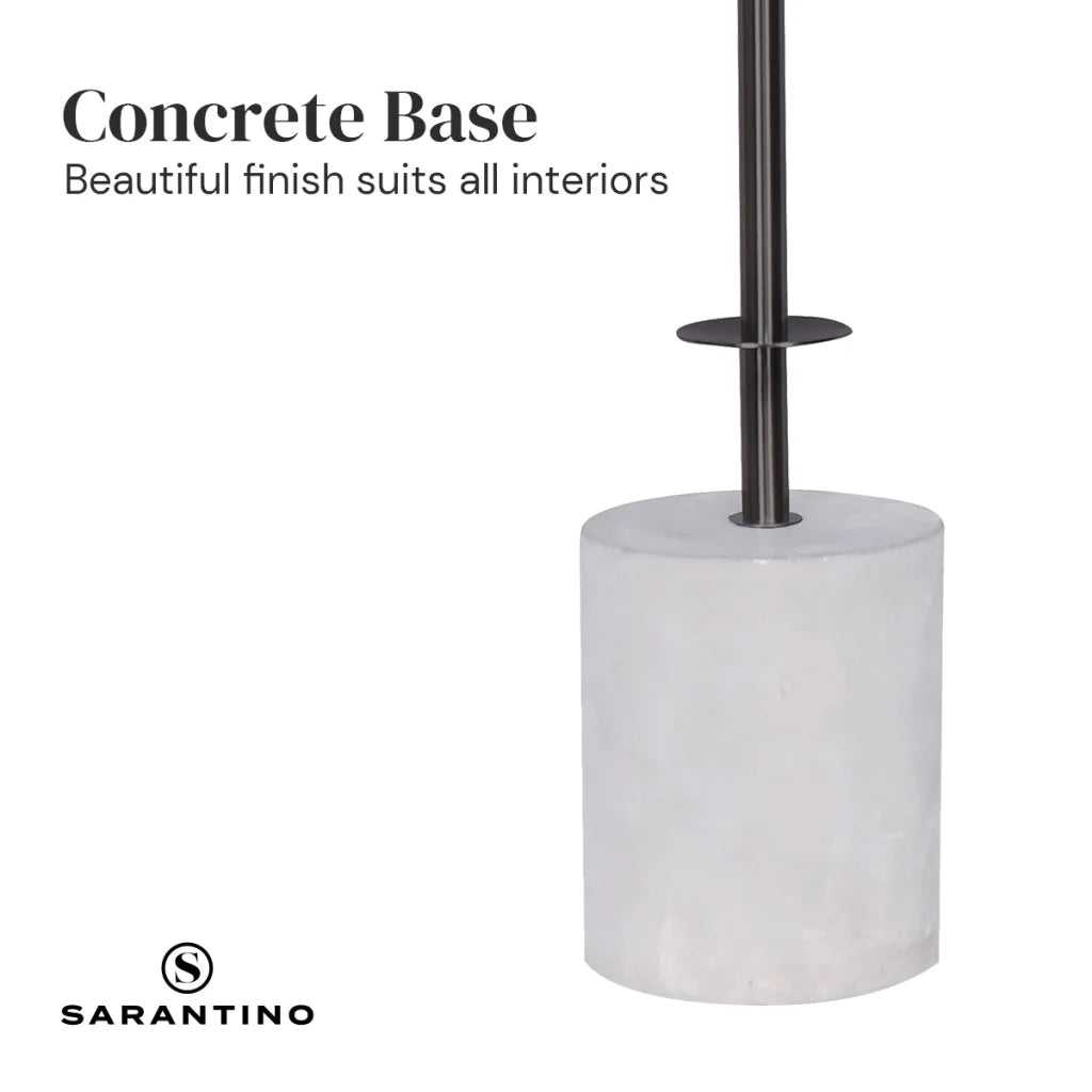 Sarantino Concrete & Metal Table Lamp with Ghost-White
