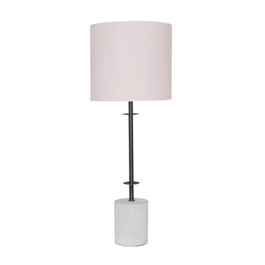 Sarantino Concrete & Metal Table Lamp with Ghost-White