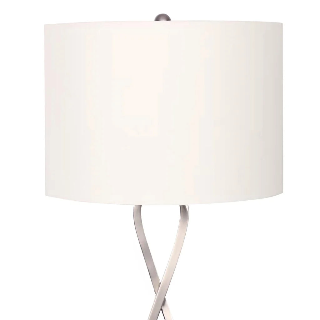 Sarantino Contemporary Table Lamp In Nickel Finish - Home &