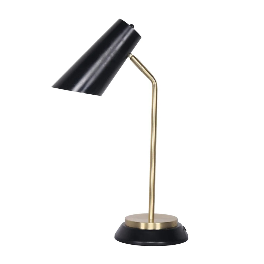 Sarantino Electric Reading Light Table Lamp Brass Finish