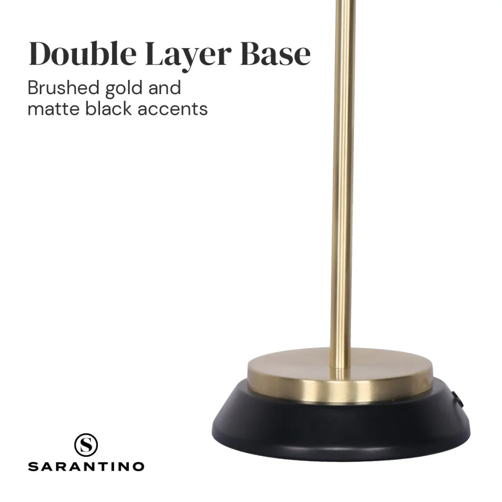 Sarantino Electric Reading Light Table Lamp Brass Finish