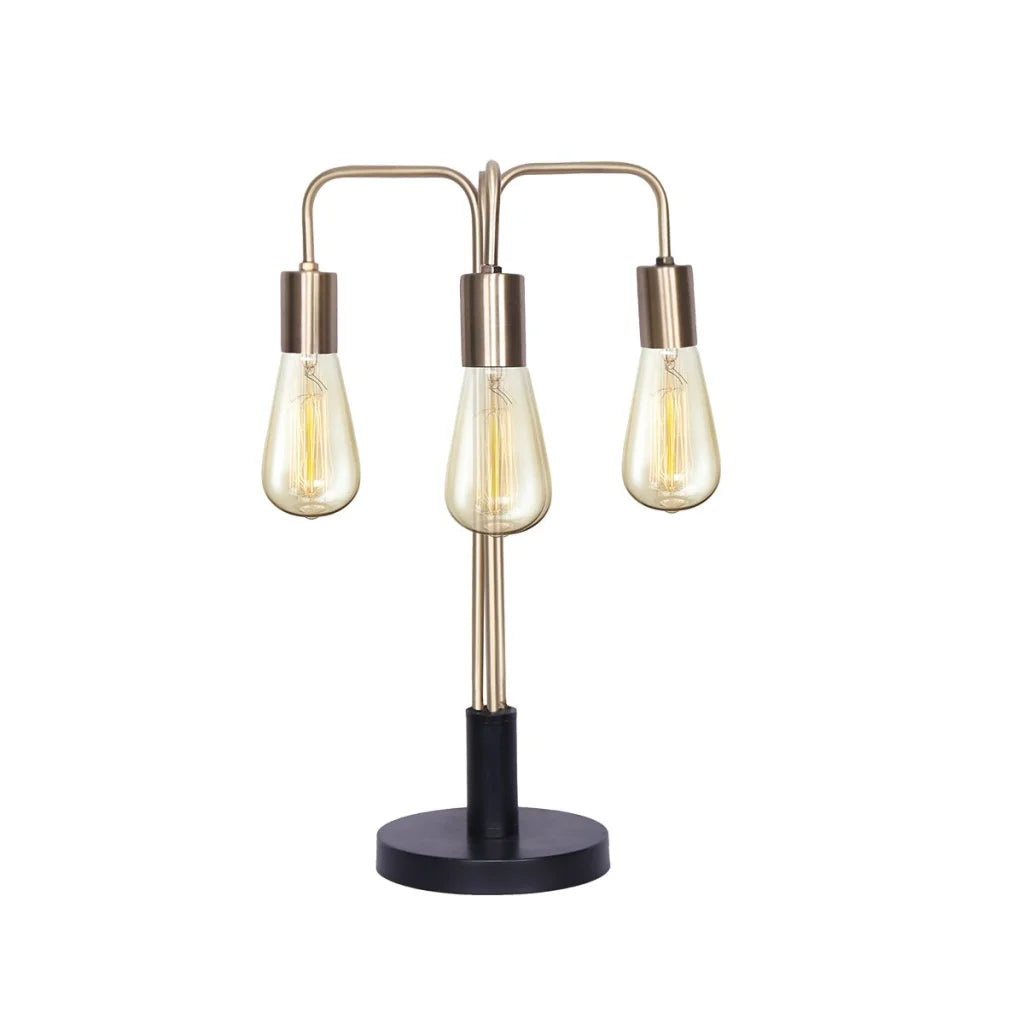 Sarantino Exposed Bulb Industrial Table Lamp - Home &