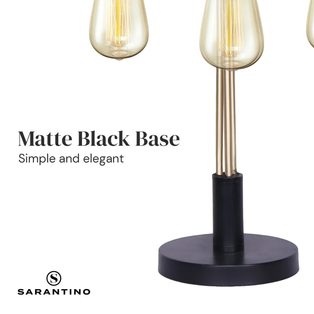 Sarantino Exposed Bulb Industrial Table Lamp - Home &